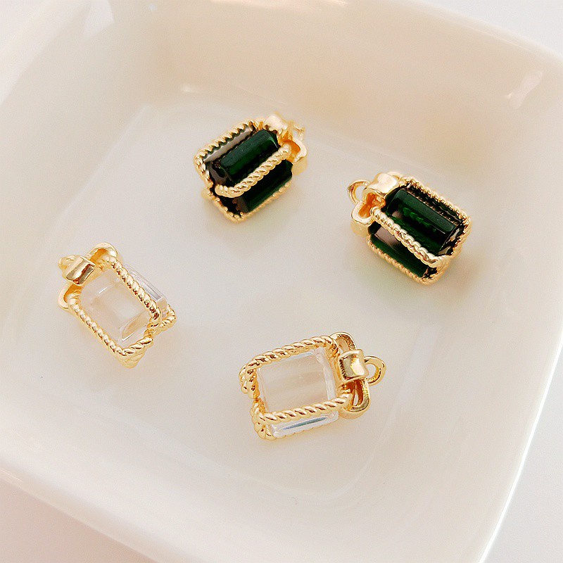 Mặt Dây Chuyền Bằng Đồng 14k Đính Đá Zircon Màu Sắc Sang Trọng