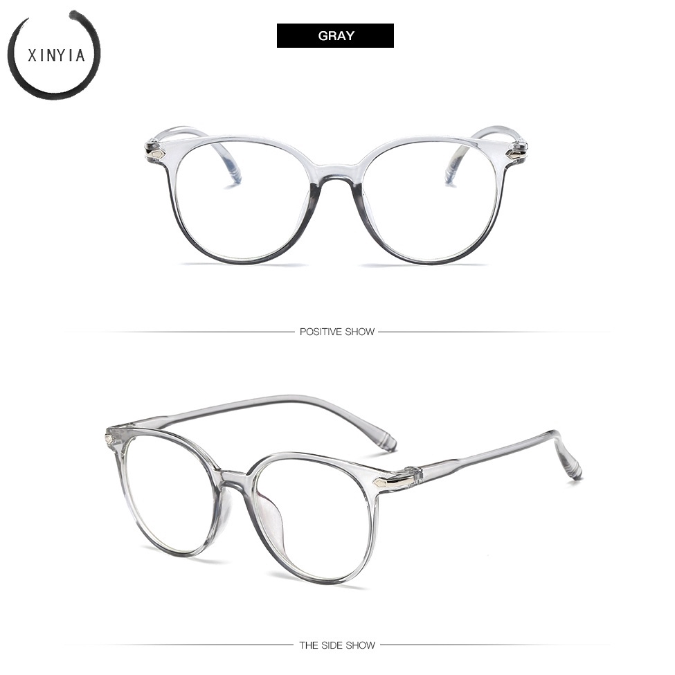 Mắt Kính Chống Bức Xạ Tròng Trong Suốt Thời Trang Cho Nữ