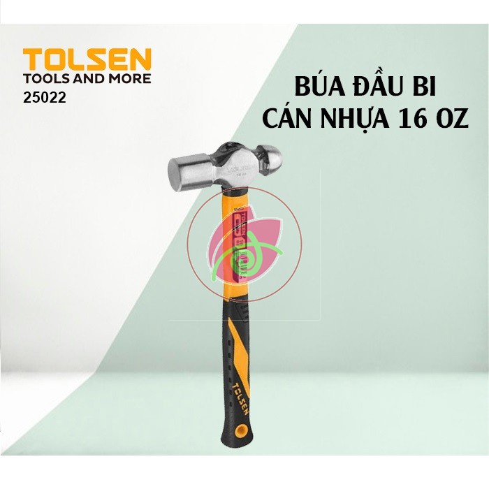 Búa đầu tròn cán nhựa 450g tolsen 25022