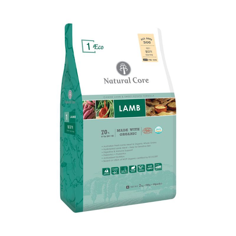 1kg(❁´◡`❁)THỨC ĂN HỮU CƠ NATURAL CORE CHO CHÓ THỊT CỪU Dành cho các giống chó thuộc mọi lứa tuổi, cân nặng