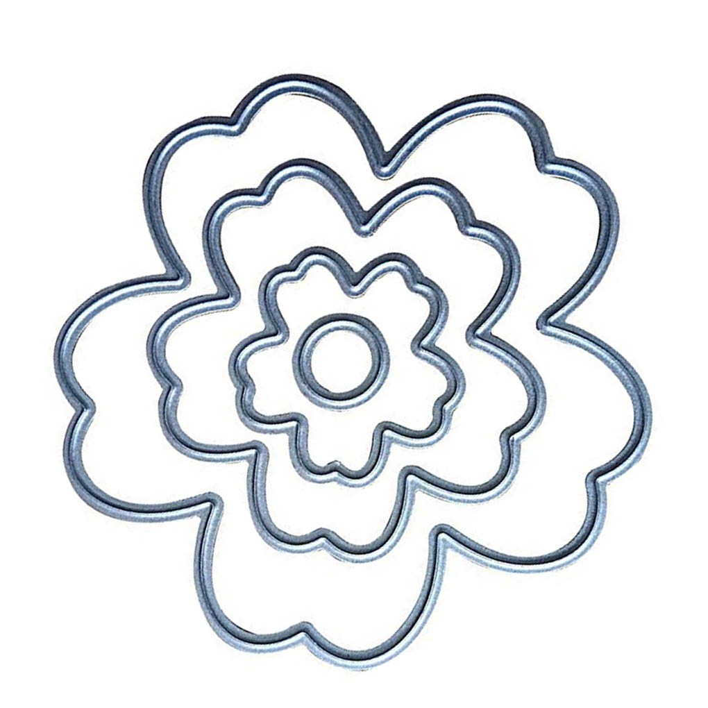 Khuôn Cắt Giấy Làm Từ Kim Loại Phong Cách Hình Hoa Dùng Trang Trí Tập Sách