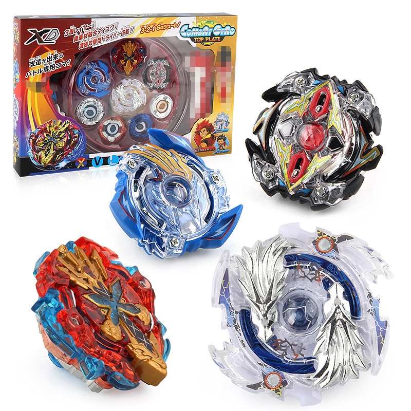 【Ready stock】Set 4 Con Quay Beyblade Burst B48 B66 B34 B59 kids toys Parent-child interactive Beyblade Burst Game Toys Metal Battle With Stadium String Launcher