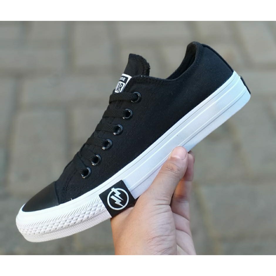 Giày Thể Thao Sepati Poxing All Star Ct School Chuck Taylor Ii 2 Lunarlon Màu Đen Cho Nam Nữ