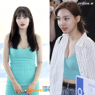 Sẵn_áo + váy body cổ tim Hyuna, Sunmi, TWICE Nayeon
