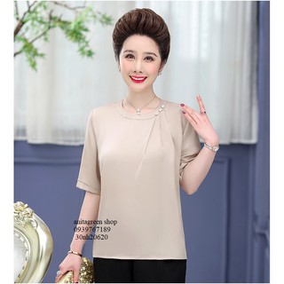tk2-0620-ÁO KIỂU TRUNG NIÊN NÚT CHUỖI