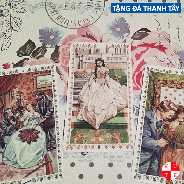 Bài Tarot Romantic 78 Lá Bài Tặng File Tiếng Anh Và Đá Thanh Tẩy C57