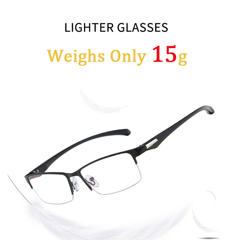 Kính Đọc Sách Nửa Gọng + 1.0 + 2 0 + 3 0 + 4.0 Phong Cách Doanh Nhân Cho Nam