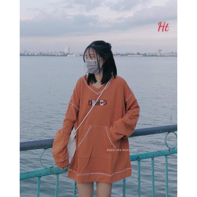 Áo nỉ chỉ nổi DEMC cam H2A777