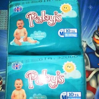 Combo 10 gói tã dán pabys size m100mieng +km
