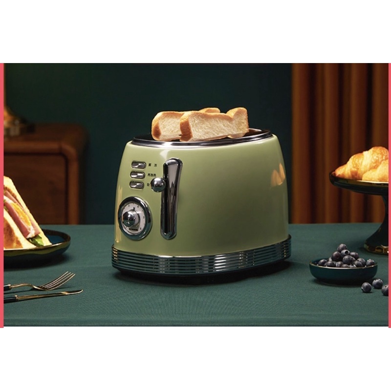 Máy nướng bánh mỳ/sandwich Ocooker phong cách Retro màu xanh bơ
