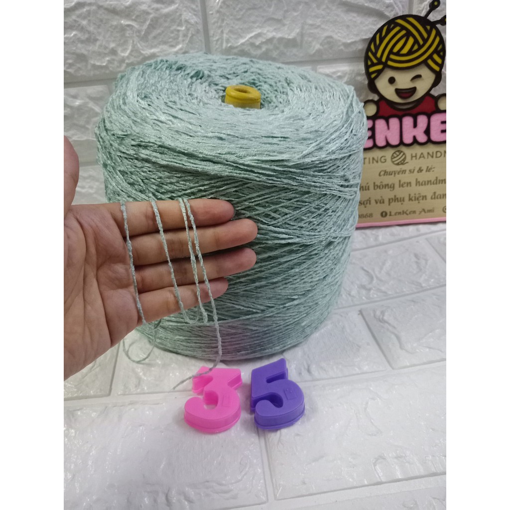 Len nhung lạnh sợi 1mm cuộn 100g