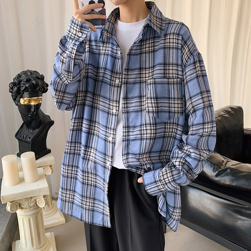 Áo Khoác Sơ Mi Tay Dài Kẻ Sọc Ca Rô Tf2 Cho Nam | BigBuy360 - bigbuy360.vn