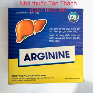 Viên mát gan Arginine giúp thanh nhiệt, giải độc gan hộp 60 viên