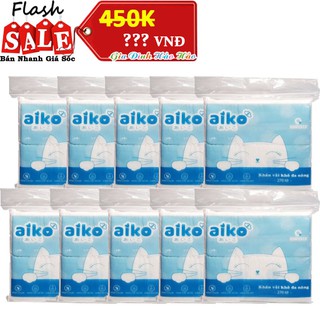 (Giá sỉ) COMBO 10 GÓI KHĂN VẢI KHÔ ĐA NĂNG AIKO X 270 TỜ