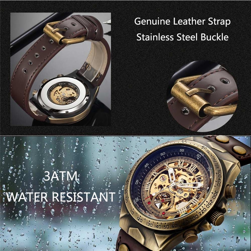 Shenhua Đồng Hồ Cơ Tự Động Phong Cách retro Sang Trọng Cho Nam