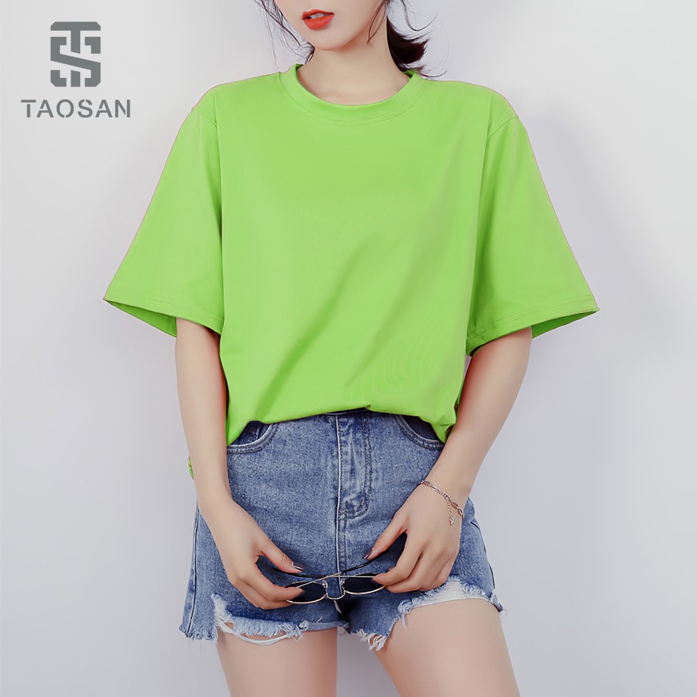 Áo Thun Nam/Nữ form rộng tay lỡ trơn Taosan - áo phông basic tee oversize unisex chất cotton | BigBuy360 - bigbuy360.vn
