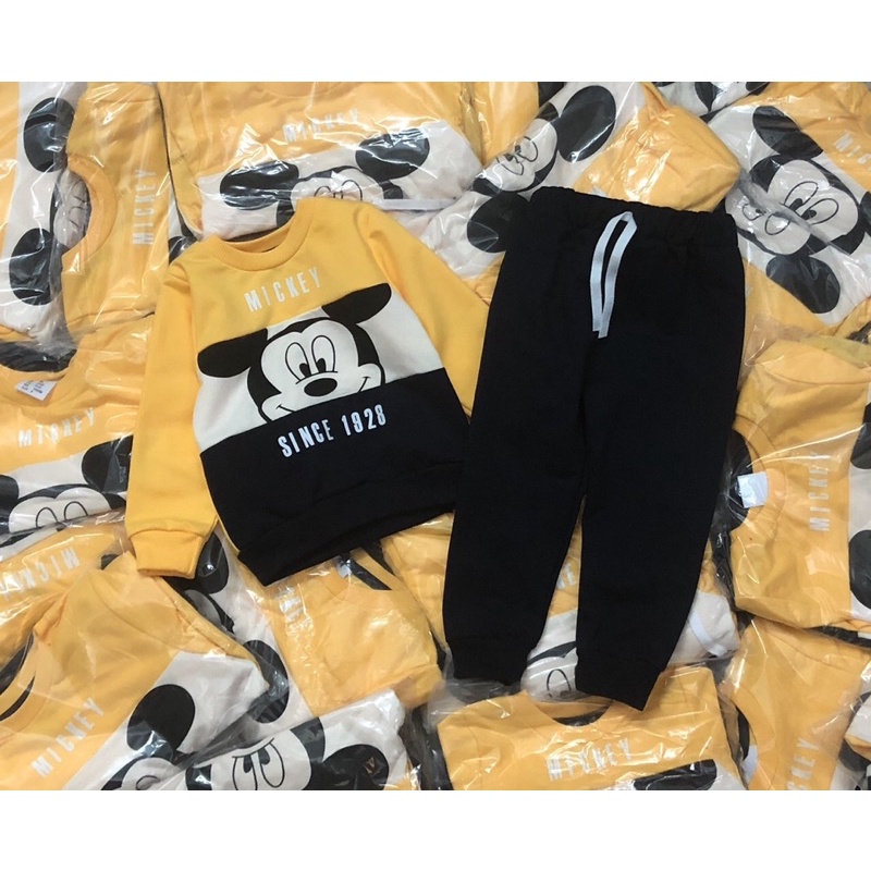 Bộ nỉ micky bé trai 1-6y
