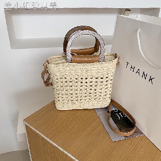 Túi xách đan lát thời trang hè xinh xắn cho nữ