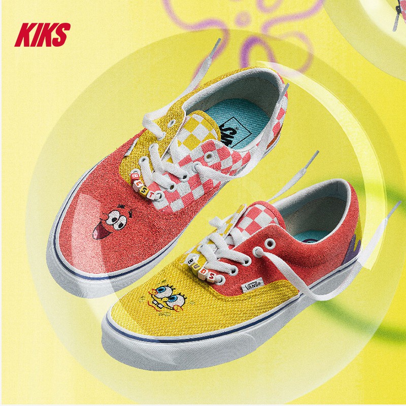 Giày Thể Thao VANS SpongeBob Cổ Cao Thấp VN0A54F19ES Thời Trang Cho Nam Và Nữ