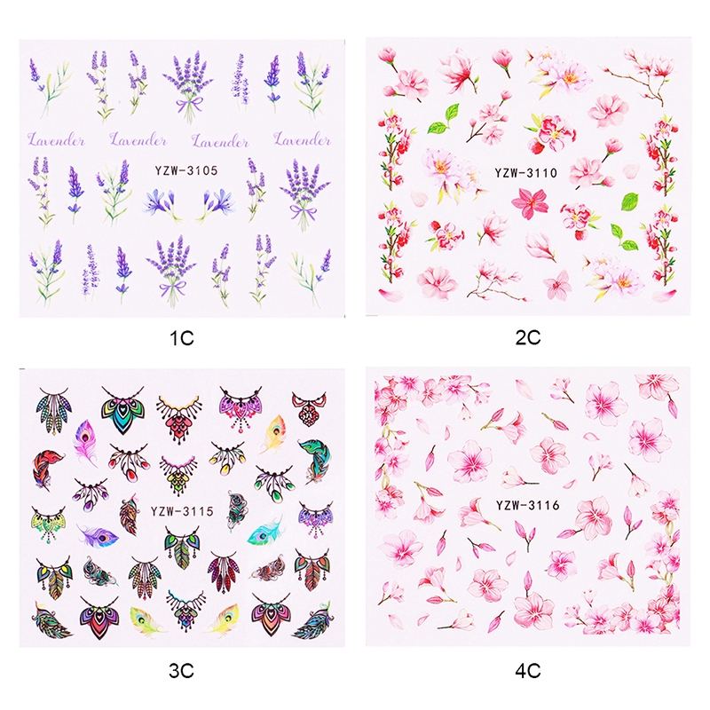 [Hàng mới về] Miếng dán móng hình hoa xinh xắn trang trí tiện dụng