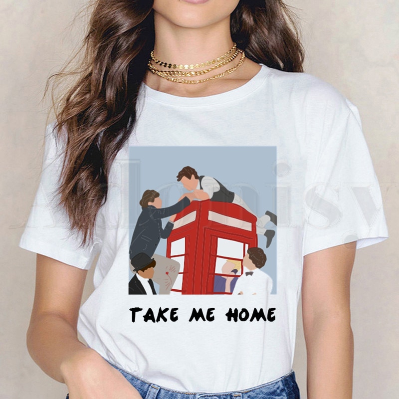 Áo Thun Tay Ngắn In Hình Nhóm Nhạc One Direction 2021 Merch 1d