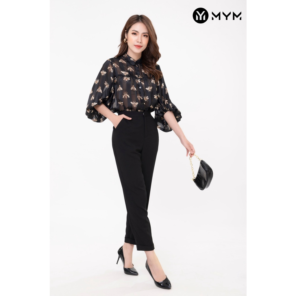 Quần tây, dáng baggy, gấp gấu - MYM STORE