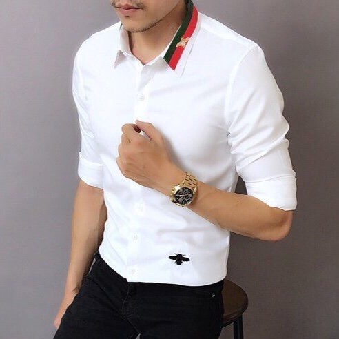 Áo sơ mi nam hàn quốc lụa mịn cực phong cách