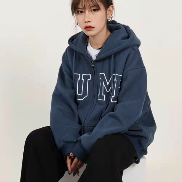 Áo khoác nỉ jump dài tay nhiều màu - Áo jacket mùa đông phối khóa zip thiết kế trẻ trung, rộng rãi, hàn quốc Ulzzang
