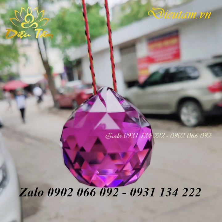 Quả cầu treo phong thủy màu tím