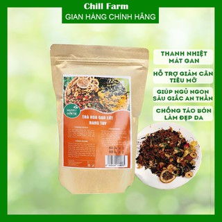 Trà Gạo Lứt Huyết Rồng, Đậu Đen Chill Farm, Trà Hoa Ngũ Cốc Giảm Cân Mát Gan, Giải Nhiệt, Thanh Lọc Cơ Thể 1 Túi Lớn.