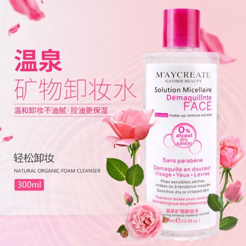 Nước Tẩy Trang MayCreate [𝑭𝒓𝒆𝒆𝒔𝒉𝒊𝒑] Dung Tích 200ml Và 300ml - Giúp Tẩy Sạch Chất Bẩn Và Bã Nhờn