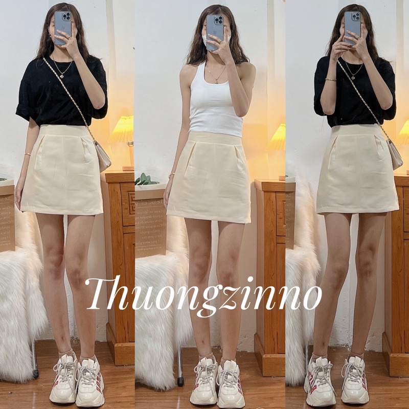 [Ảnh thật/Video] Chân váy ngắn chất TAFTA sang chảnh Chân váy chữ A hàn quốc