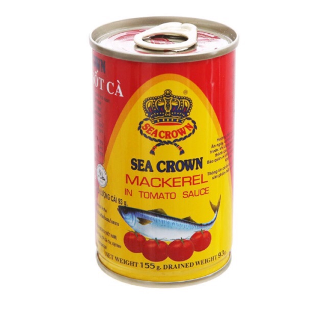 10 lon Cá nục sốt cà Sea Crown 155g ( date mới )