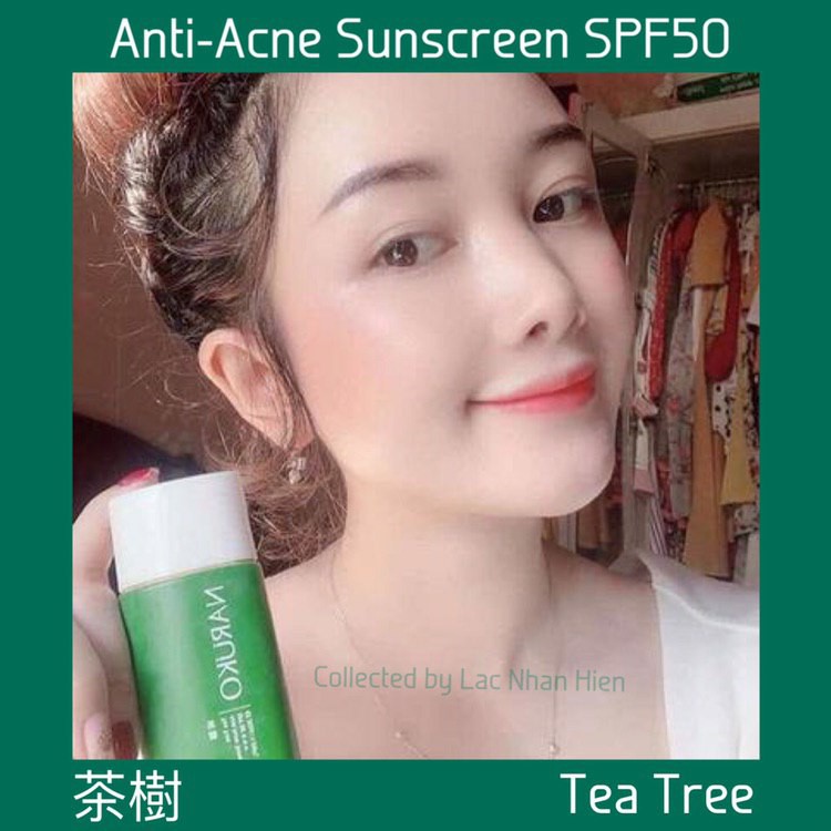 [Đài Loan] KEM CHỐNG NẮNG NGỪA MỤN TRÀM TRÀ NARUKO TEA TREE ANTI-ACNE SUNSCREEN SPF50