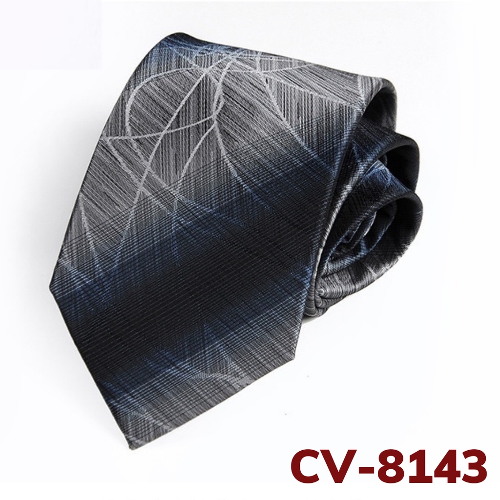 Cà vạt Nam bản to 8cm màu xanh cao cấp phù hợp cho chú rể, công sở, quà tặng, cravat nam cao cấp