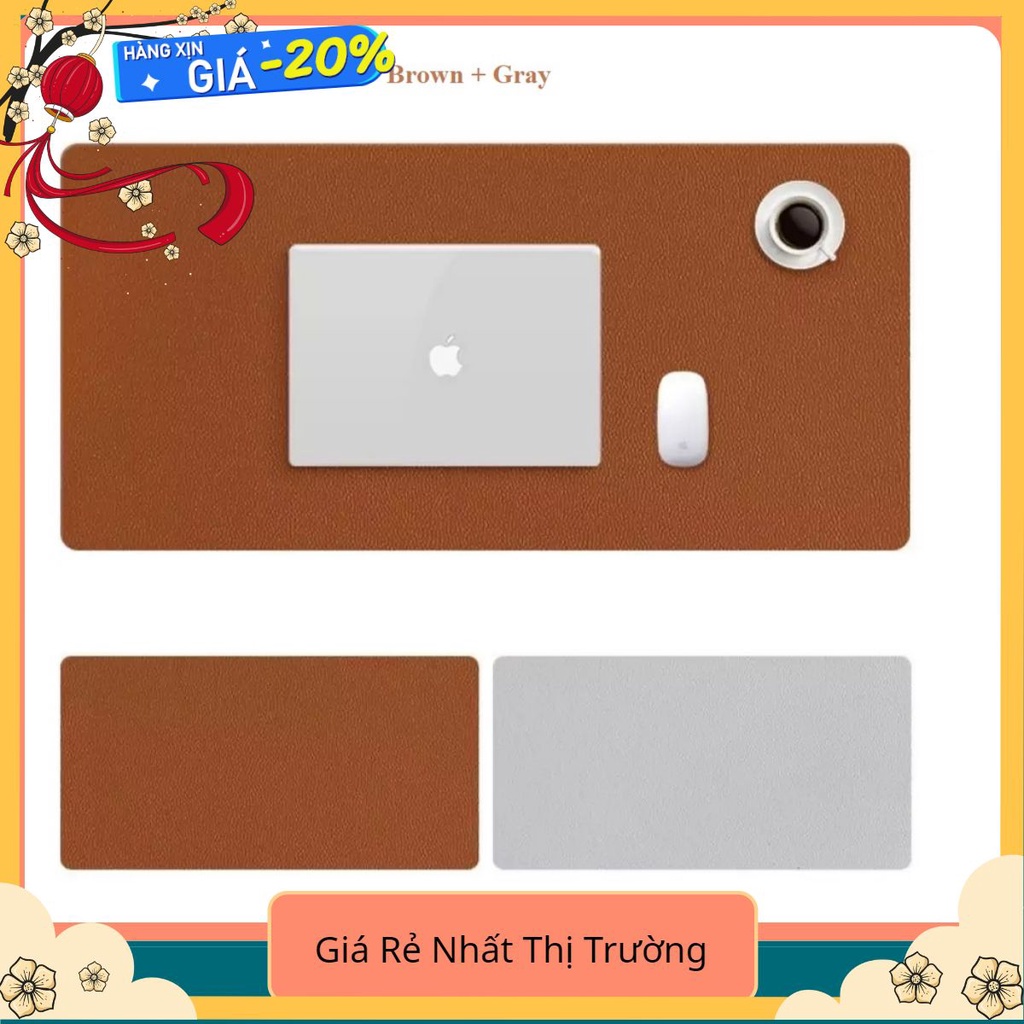 Lót Chuột Cỡ Lớn Bằng Da 2 Mặt, Khâu Viền Chống Nước, Chống Bụi, Di Chuột Êm (120x50cm,100x50cm, 80x