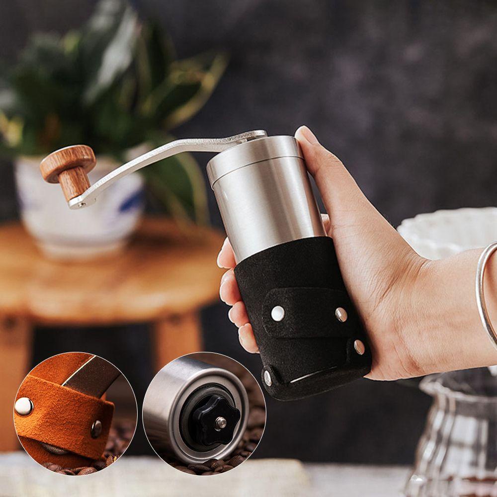 Dụng Cụ Xay Cà Phê Bằng Tay Chất Liệu Thép Không Gỉ Tay Cầm Gỗ Tiện Dụng