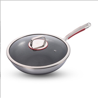 Chảo chống dính bếp từ cào không xước Inox 316 tổ ong tốt cho sức khỏe công nghệ Đức sz 32 cm