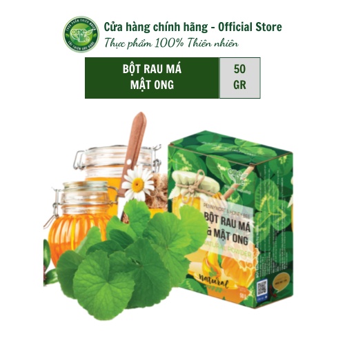 Hộp 50gr Bột Rau má mật ong OneLife hòa tan nguyên chất, giảm cân, không đường