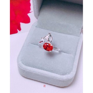 Nhẫn hồ ly đính đá to