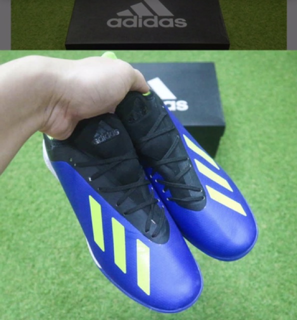 Giày đá banh Addidas X18 xanh dương cho bé trai