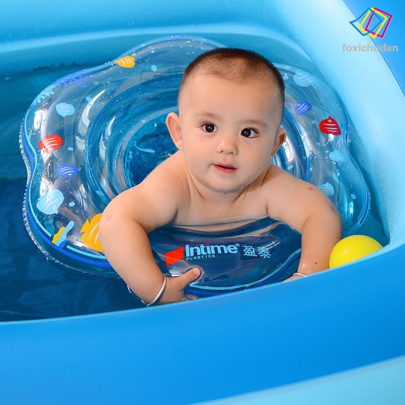 FCD☆ Inflatable Baby Pool Float Swimming Ring with Safely Seat Swim Bath Water Toys Beach for Kids Toddlers Swim Training