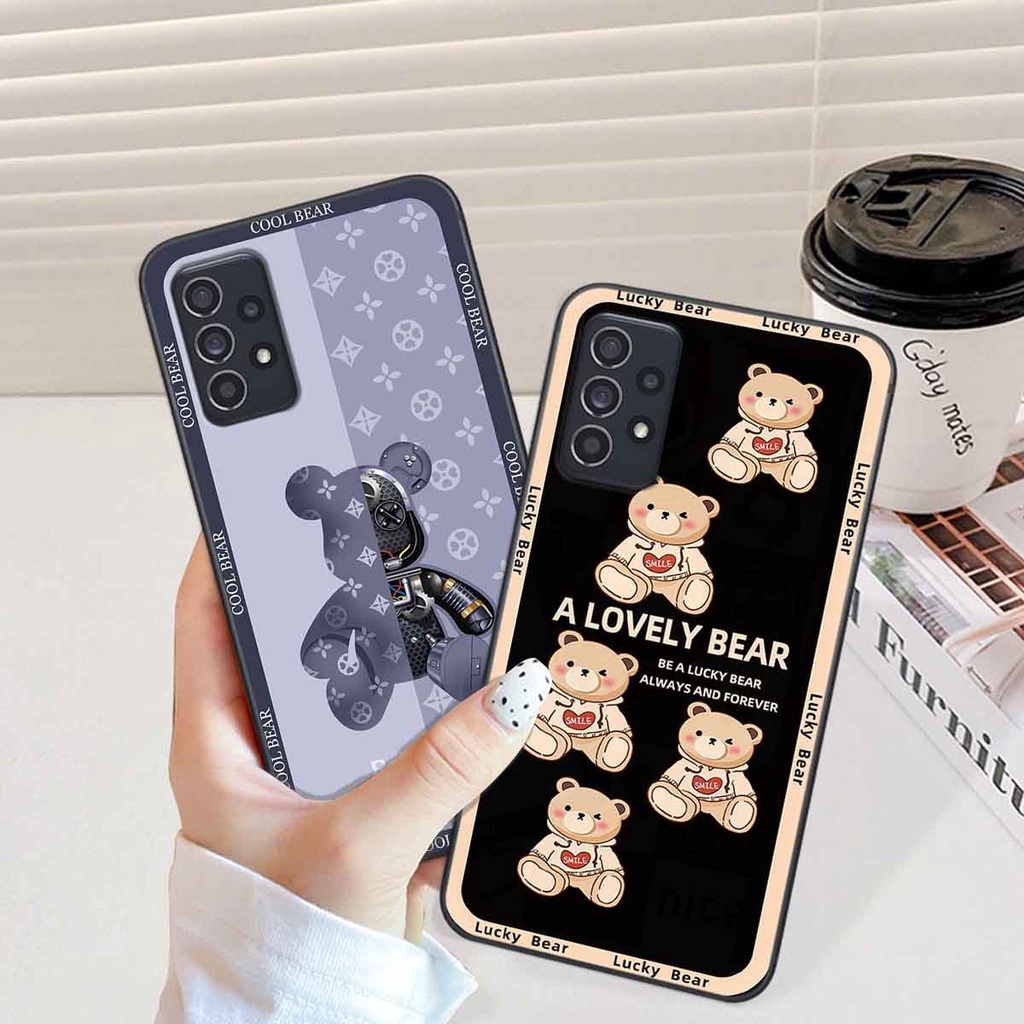 Ốp Samsung A32 / A52 / A72 bear brick, gấu đáng yêu, dễ thương