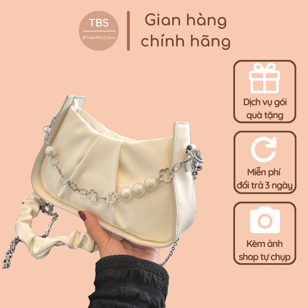 Túi kẹp nách  dây xếp ly - Hàng loại 1 - TB.Store HD196 23x15x6 cm