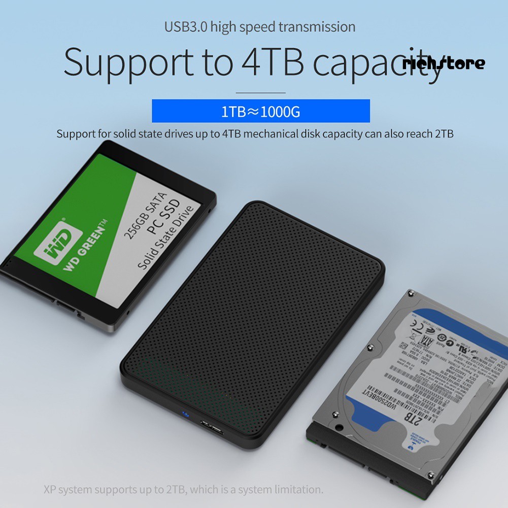 Hộp Đựng Ổ Cứng Hdd Ssd 2.5inch Sata Usb 3.0