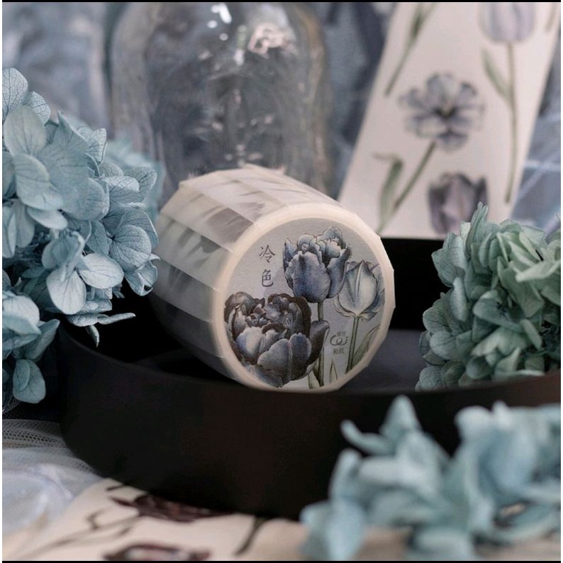 Krisna.room ♡ Hãng Loisdesign- 1 chu kì 90cm cuộn băng dán hình Cool color Tulip