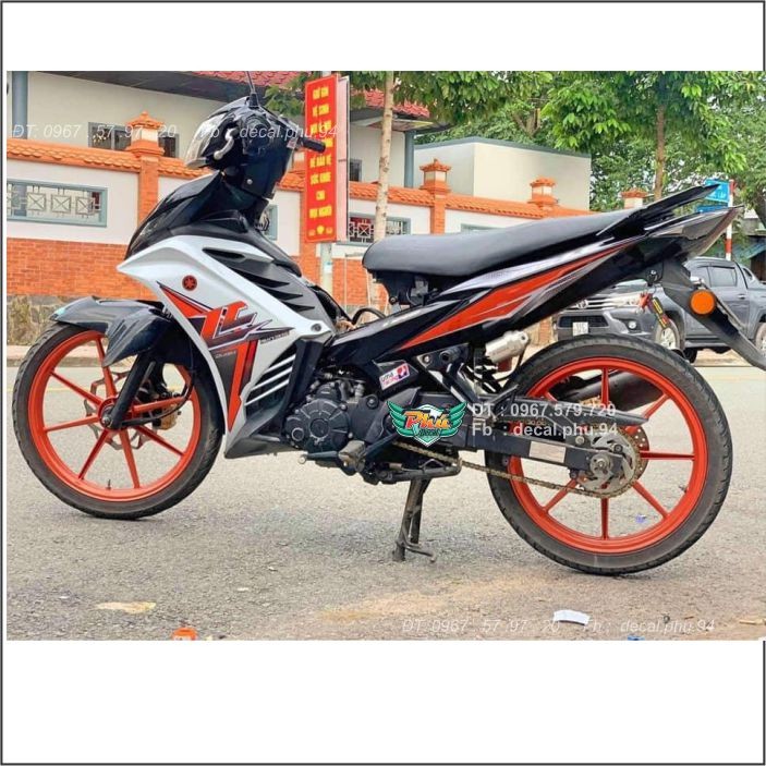 Tem Rời Exciter 135 Lc Cam trắng đen (V)