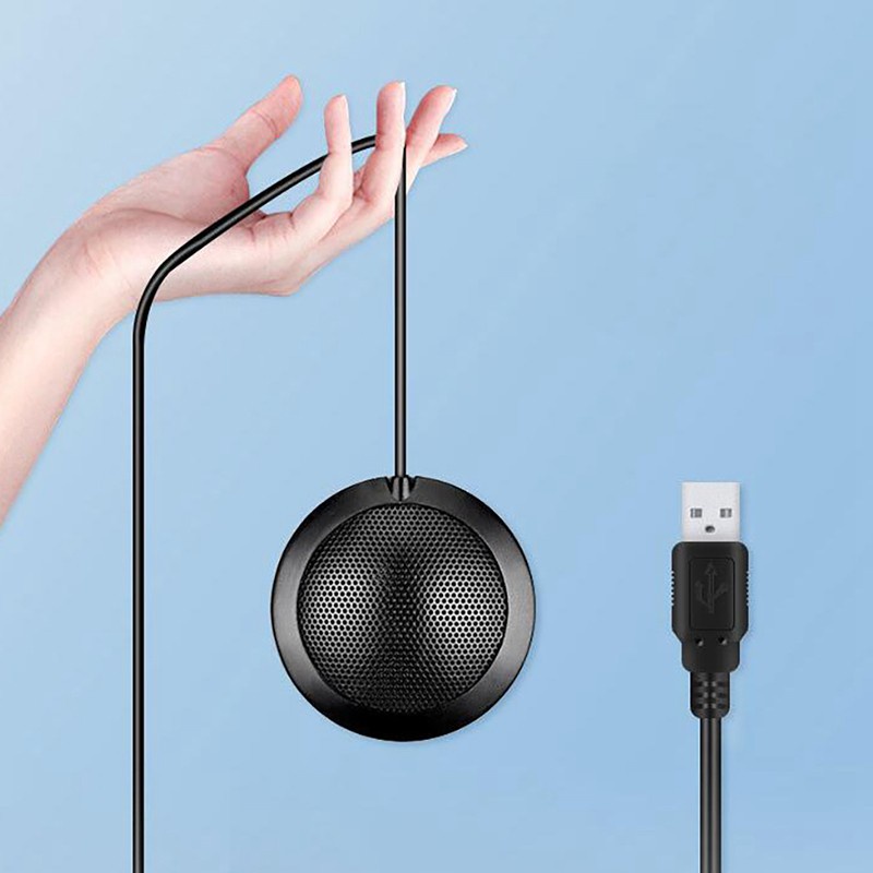 USB Microphone, Desktop Omnidirectional 360-Degree Pick Up