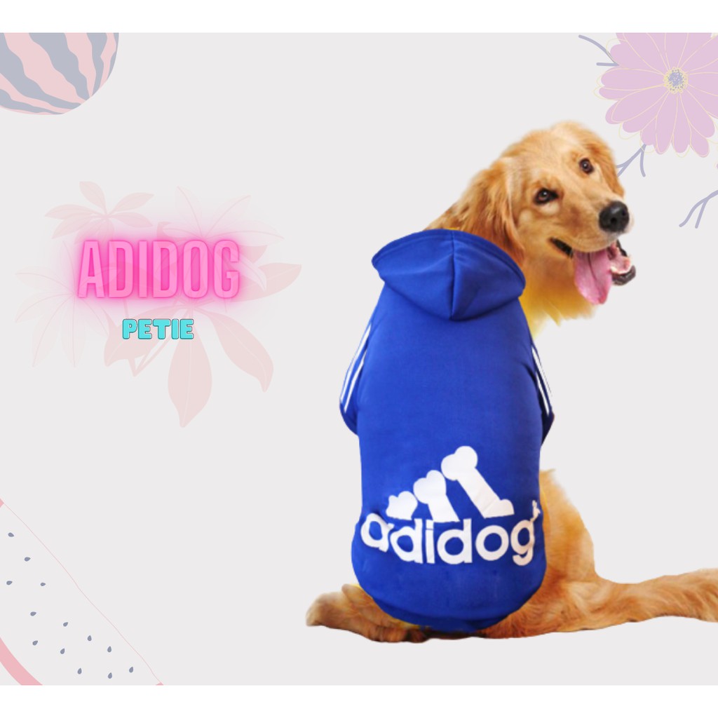 Áo ấm cho chó mèo Adidog hàng hiệu vải nỉ siêu ấm áp