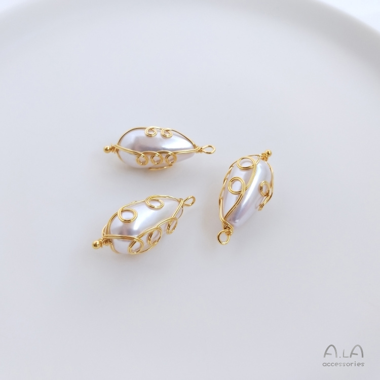 Mặt Dây Chuyền Hình Bông Hoa Màu Vàng 14K Diy